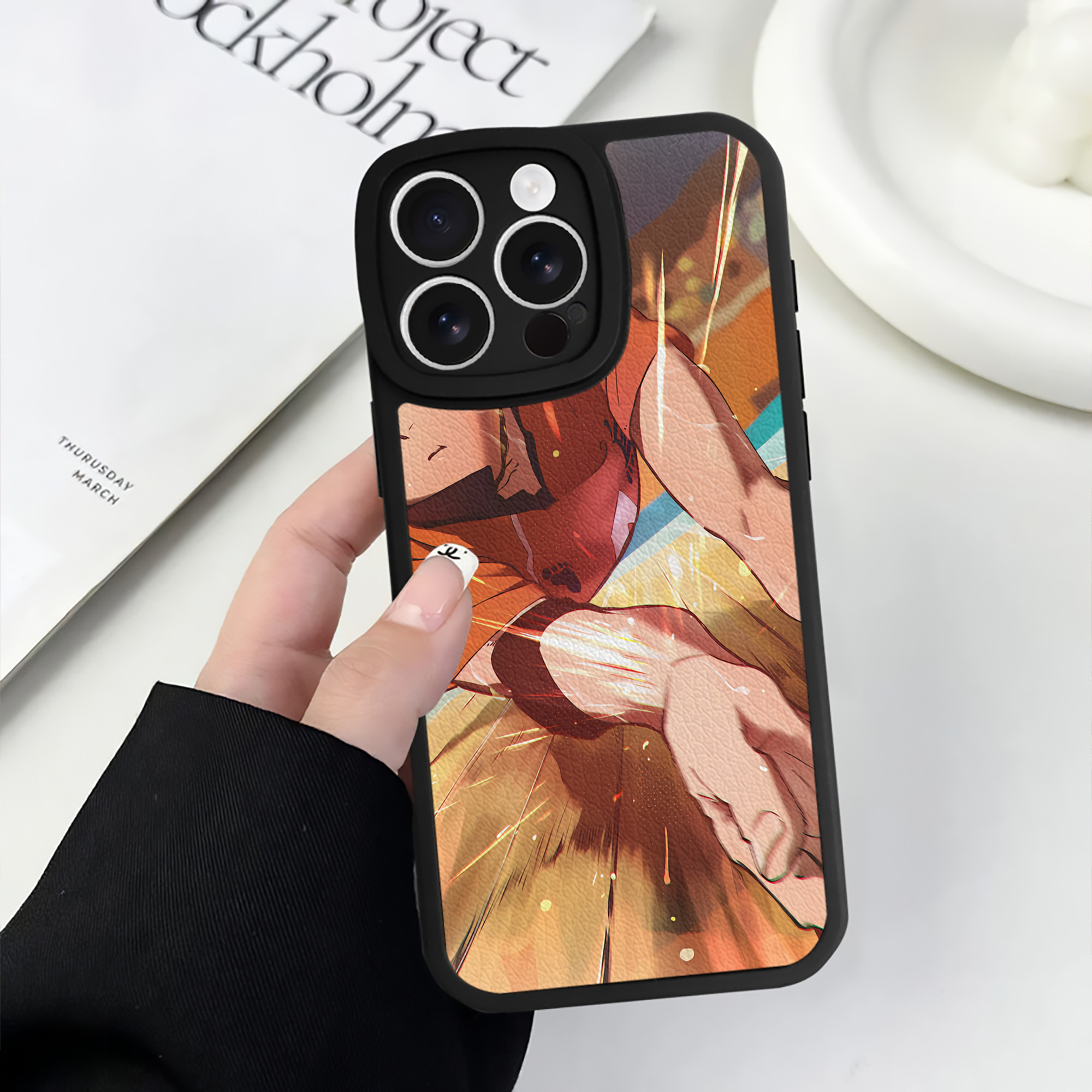 （画像用） ハイキュー!! Haikyu!! 【iPhone 16シリーズ対応】シリコンスマホケース（レザー調） 材質：シリコン